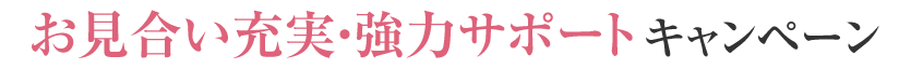 お見合い充実・強力サポートキャンペーン