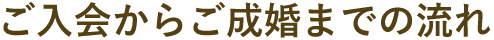 ご入会からご成婚までの流れ